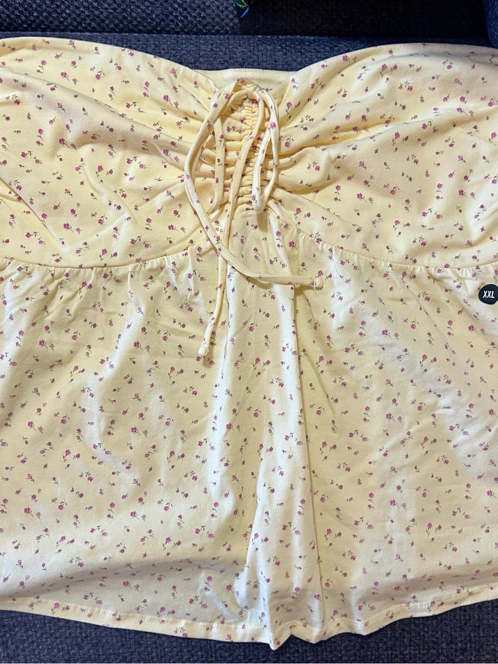 Hollister Strapless Cinched Babydoll Top - Picture 4 of 6
